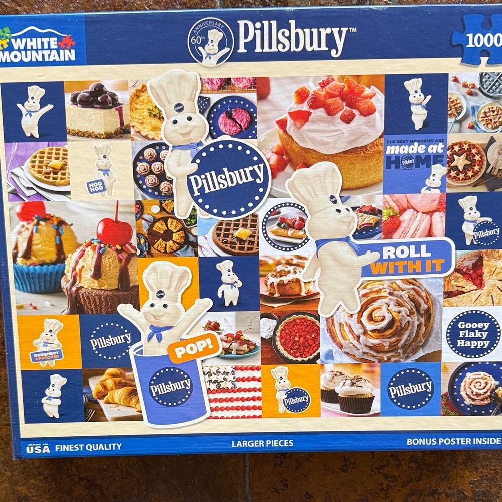 White Mountain Pillsbury Baking Puzzle - Blue and Red